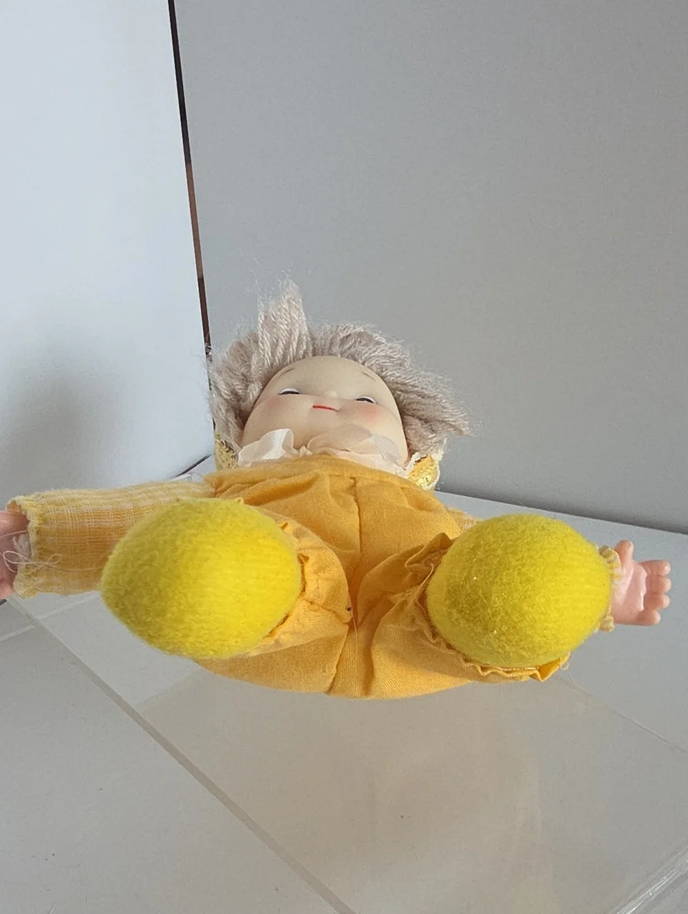 Vintage 1990's Soft Body Collectible Doll With Bunny Ears 6”